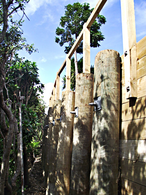 Retaining Wall with safety rail under construction in Auckland Retaining-Walls-in-Auckland